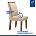 Ver imagem 5 de Conjunto Sala de Jantar Nápoles Tampo Vidro/MDF com 8 Cadeiras Luísa Smart Plus Cel Móveis