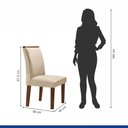 Ver imagem 4 de Conjunto Sala de Jantar Nápoles Tampo Vidro/MDF com 8 Cadeiras Luísa Smart Plus Cel Móveis