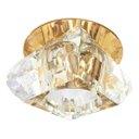 Ver imagem 1 de 8 Spot Embutido Cristal Base Dourada Transparente Sala Bet11