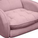 Ver mais imagens de Kit Poltrona de Amamentação Base Giratória Balanço e Puff Angra Veludo - Sofa Store:veludo Rosa Clar