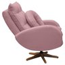 Kit Poltrona de Amamentação Base Giratória Balanço e Puff Angra Veludo - Sofa Store:veludo Rosa Clar - 5