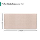 Ver imagem 3 de Cabeceira Painel Suspenso Casal 140 cm Luna Retangular Linho Rose Artte