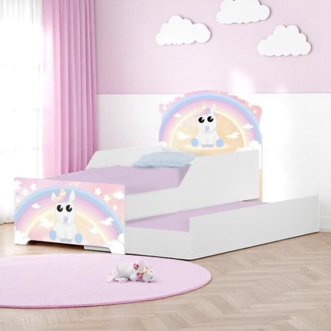 Bicama Infantil Uly Unicórnio Bebê com Colchões