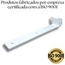 Ver imagem 3 de Par Mãos Francesas para Prateleira 25cm Formato Invertido Fixo de Parede Aço Reforçado Branco