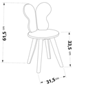 Ver imagem 3 de Conj Borboleta Mesa 4 Cadeira Infantil Pés Pinus MDF:Rosê
