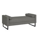 Ver imagem 1 de Recamier Berlim Base Metal 1,20m Corino Grafite - Clique Decorações