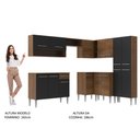 Ver imagem 7 de Armário de Cozinha Completa de Canto 357cm Rustic/Preto Emilly Rock Madesa XA