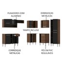Ver imagem 5 de Armário de Cozinha Completa de Canto 357cm Rustic/Preto Emilly Rock Madesa XA