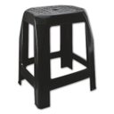 Ver imagem 1 de Banco Plástico Banquinho Banqueta Resistente Adulto Preta