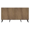 Ver imagem 7 de Aparador Buffet 4 Portas Retrô Veneza Multimóveis V3556 Rustic/Preto