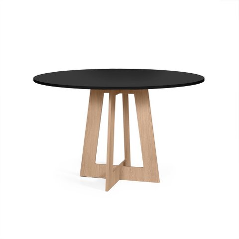 Mesa de Jantar Redonda 4 Lugares 90cm Montreal Preto/jade - Straub Web