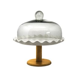 Boleira Porta Bolos Base Cerâmica Bandeja Suporte Alimentos Prato Bailarina Bolo Confeitaria Cozinha - 3