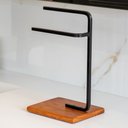 Ver imagem 2 de Kit 02 Porta Toalha Lavabo de Bancada Suporte Industrial Oslo D01 Peroba - Inoviza