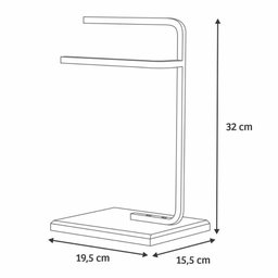 Kit 02 Porta Toalha Lavabo de Bancada Suporte Industrial Oslo D01 Peroba - Inoviza - 5