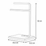 Kit 02 Porta Toalha Lavabo de Bancada Suporte Industrial Oslo D01 Peroba - Inoviza - 5