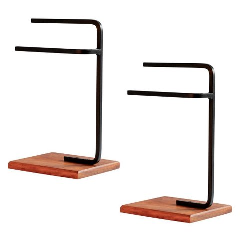 Kit 02 Porta Toalha Lavabo de Bancada Suporte Industrial Oslo D01 Peroba - Inoviza