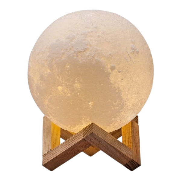 Luminária Lua Cheia 3d Abajur Decorativa Usb com Suporte - 1