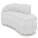 Ver imagem 2 de Sofá 2 Lugares para Sala 140cm Orgânico Wendi Boucle Cinza I01 - Mpozenato