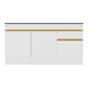 Ver imagem 5 de Balcão Cozinha com Rodapé Gabinete Pia 150 cm 3 Portas 1 Gaveta Veneza GW Multimóveis MP2115