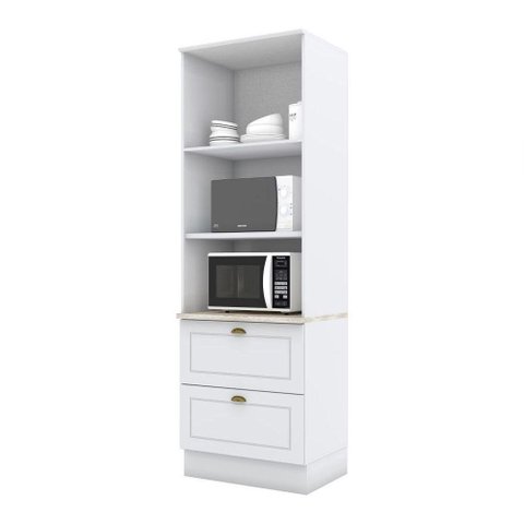 Paneleiro Torre Quente 02 Fornos 71,5 Cm Americana Henn Branco Hp