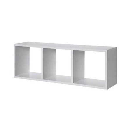 Nicho mdf branco TX 3 espaços 30A X 80L X 20P cm NCHBR004