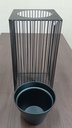 Ver imagem 3 de Cachepô Vaso Decorativo Metal 53x25x25cm Preto Vaso Decorativo Planta