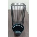 Ver imagem 3 de Cachepô Metal 53x25x25cm Preto Vaso Decorativo Planta