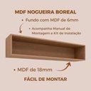 Ver imagem 5 de Kit 2 Nichos 30cm Marrom Infantil para Quarto de Bebê Estante