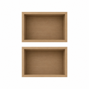 Ver imagem 1 de Kit 2 Nichos de Parede 30cm Marrom Infantil Quarto Sala MDF