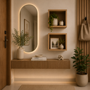 Ver imagem 4 de Kit 2 Nichos de Parede 30cm Marrom Infantil Quarto Sala MDF