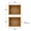 Ver imagem 2 de Kit 2 Nichos de Parede 30cm Marrom Infantil Quarto Sala MDF