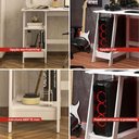 Ver imagem 3 de Mesa Escrivaninha Gamer 2 Pateleiras 120 Cm Mc190 Branco Dtall Branco