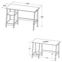 Ver imagem 4 de Mesa Escrivaninha Gamer 2 Pateleiras 120 Cm Mc190 Branco Dtall Branco