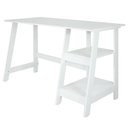 Ver imagem 1 de Mesa Escrivaninha Gamer 2 Pateleiras 120 Cm Mc190 Branco Dtall Branco