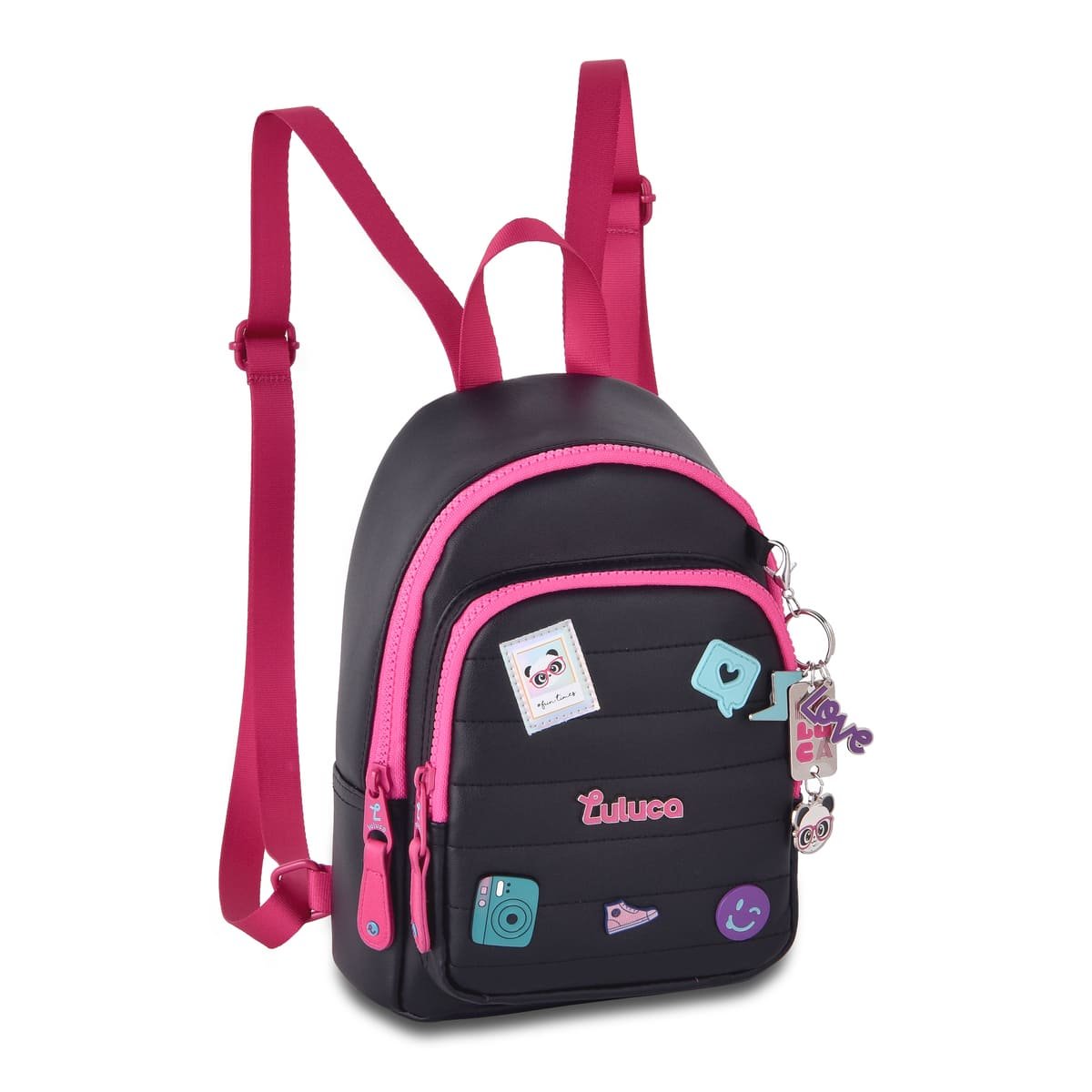 Mini Mochila Luluca com Porta Fone Espelho Chaveiro e Caixa