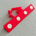 Ver imagem 3 de Porta Chaves Magnético Casinha - 4 ímãs - Toque 3D: Vermelho