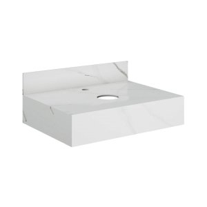 Bancada Porcelanato Banheiro Milão 60cm Branca Darabas