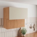 Ver imagem 1 de Armário Aéreo Planejado 2 Portas Basculantes 80cm Aroeira CabeCasa MadeiraOriginals Cinza/Sereno/Cedro