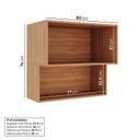 Ver imagem 4 de Armário Aéreo Planejado 2 Portas Basculantes 80cm Aroeira CabeCasa MadeiraOriginals Cinza/Sereno/Cedro
