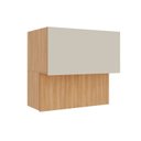 Ver imagem 3 de Armário Aéreo Planejado 2 Portas Basculantes 80cm Aroeira CabeCasa MadeiraOriginals Cinza/Sereno/Cedro