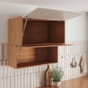 Ver imagem 5 de Armário Aéreo Planejado 2 Portas Basculantes 80cm Aroeira CabeCasa MadeiraOriginals Cinza/Sereno/Cedro
