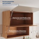 Ver imagem 6 de Armário Aéreo Planejado 2 Portas Basculantes 80cm Aroeira CabeCasa MadeiraOriginals Cinza/Sereno/Cedro