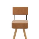 Ver mais imagens de Banqueta Alta para Cozinha Área Gourmet Barcelona com Encosto Couríssimo Amarula - Desk Design