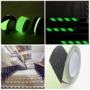 Ver imagem 6 de Fita Antiderrapante Faixa Refletiva 5 Metros Fluorescente Brilha no Escuro Escada Chao Segurança Mei