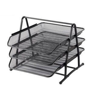 Organizador Multiuso 3 Andares Escritório Aço Folhas Documentos