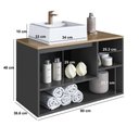 Ver imagem 7 de Armário Modular de Banheiro com Cuba Suspenso Crart-BAL005 Nichos Externos Grafite Multimóveis