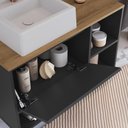 Ver imagem 6 de Armário Modular de Banheiro com Cuba Suspenso Crart-BAL005 Nichos Externos Grafite Multimóveis