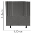 Ver imagem 2 de Cabeceira Cama Box Solteiro Estofada Grécia 140 Cm Suede:cinza Escuro