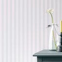 Ver imagem 1 de Papel de parede Listrado Branco e Azul Claro Para Sala e Quarto Autocolante