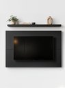 Ver imagem 2 de Painel para TV com Prateleira 150cm Retro MDF Grafite Dallas - On Móveis